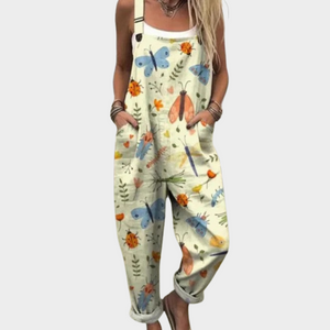 Comfortable Printed Overalls
