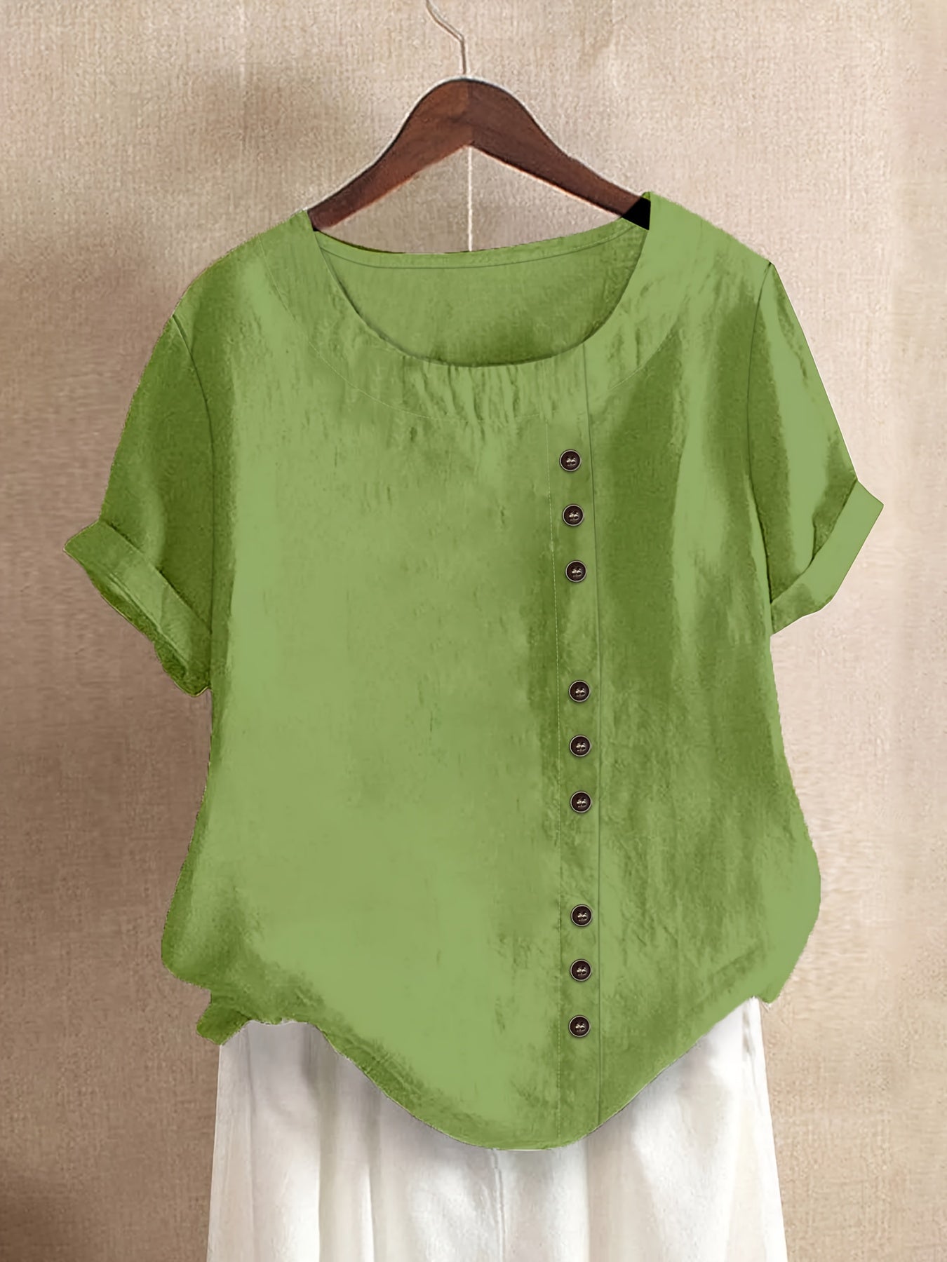 Claire | Relaxed Button Detail Blouse