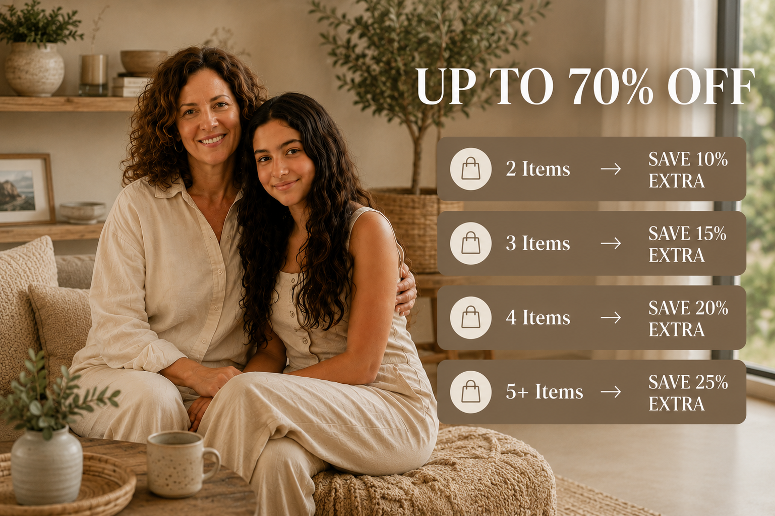 Moving Sale - up to 70% off. Bundle and save: 2 items 10% extra, 3 items 15% extra, 4 items 20% extra, 5+ items 25% extra.