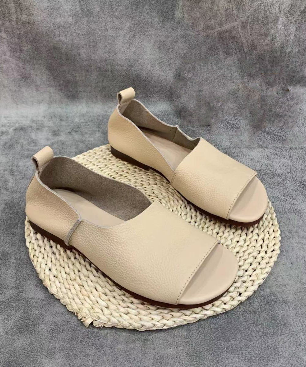 Brora | Minimalist Open Toe Slip-On Ballet Flats